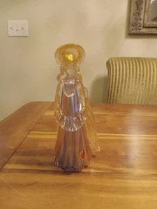 Vintage Murano Art Glass Angel Figure/ Religious Statue/ Gold/ Clear /Handblown. - Picture 1 of 8