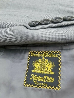 46L A Medida OXXFORD Traje Chaqueta 150s Lana Para Hombre 2 Botones Abrigo Deportivo Blazer Foto 1 de 4