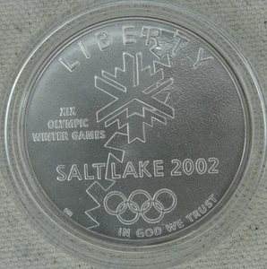 2002-P Salt Lake Olympic Silver Dollar US Mint $1 Commemorative No Box - Picture 1 of 2