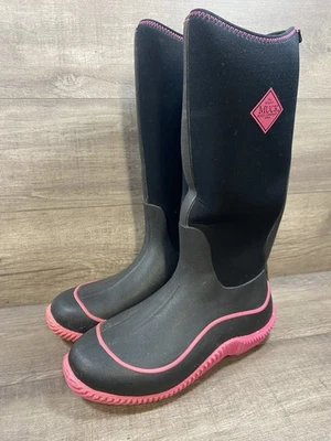 Muck Boots Hale Tall Waterproof Insulated Boots Black Pink Womens Size 9 - Image 1 of 4