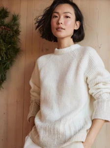 NWT TALBOTS HAVEN WELL WITHIN IVORY LOFTY KNIT ICICLE DETAIL SWEATER SZ XL - Picture 1 of 7
