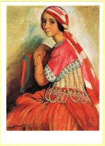 Z.Serebryakova Russian postcard Ballerina L.Ivanova "Le Pavillon d'Armide" 1922 - Picture 1 of 2