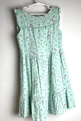 Vestido Gap Niños Niñas Forrado Como Nuevo Pequeño Flores Cremallera Sin Mangas Talla M Verano Midi Foto 1 de 4