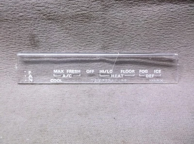 Mercury Cougar 1969 1970 control de calefacción con aire acondicionado placa frontal transparente aire acondicionado Foto 1 de 4