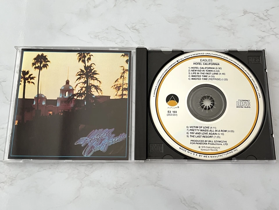 Eagles Hotel California CD EARLY PRESS! Asylum E2-103 Joe Walsh, Don Henley RARE - Image 1 of 4