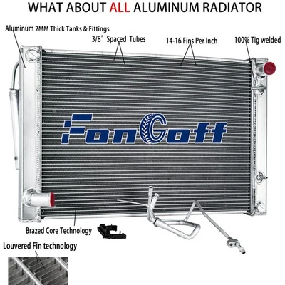 #3721 Radiator&Condenser For 2010-20 Nissan 370Z, Infiniti G25 G35 G37 2.5L 3.5L - Image 1 of 4