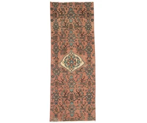 2'8 X 7'1 ft Semi-Antique Wool Runner Rug 3x8 Handmade Floral Design Carpet - Picture 1 of 13