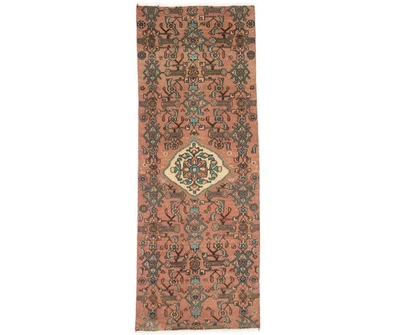 2'8 X 7'1 ft Semi-Antique Wool Runner Rug 3x8 Handmade Floral Design Carpet - Image 1 of 4