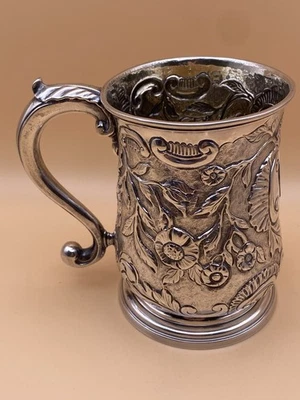 RARE 1748 EXETER PHILIP ELSTON PROVINCIAL PINT MUG GEORGE II SOLID SILVER,  346g - Image 1 of 4