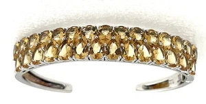 Brazalete Brazalete Plata de Ley con Citrino en Forma de Pera - Imagen 1 de 4