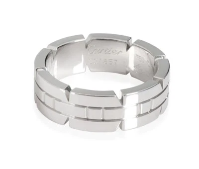 Size 10.5 Cartier TANK FRANÇAISE RING 18k White Gold - Image 1 of 4