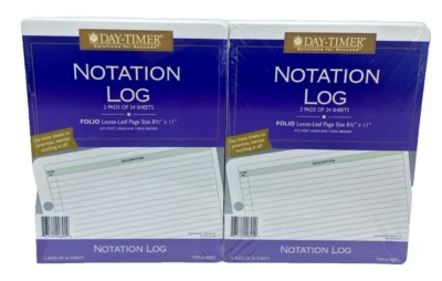Lote de 2 registros de notación de temporizador de día 2 almohadillas 24 hojas planificador de temporizador de día de 8,5" x 11" Foto 1 de 4