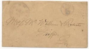 CSA Cover Roswell, GA CDS Handstamp Paid 5 Type I Violdet December 21 (1861) - Picture 1 of 2