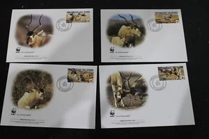 2012 CHAD TCHAD WWF ANIMALS FDC COVER SET - Picture 1 of 1