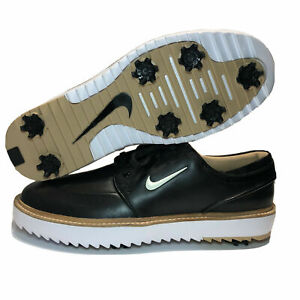 Nike Janoski G Tour Skórzane buty golfowe Męskie czarne białe gumy BV8070-001 rozmiar 7,5