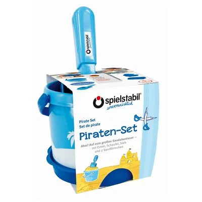 Spielstabil Piraten-Set 5-teilig mit Eimer, Schaufel, Sieb, Sandförmchen - Bild 1 von 2
