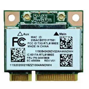 Lenovo Thinkpad E145 E545 Wireless RTL8188EE P/N:04W3808/04W3819 WiFi WLAN Card - Picture 1 of 2