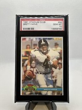 1991 Stadium Club FB Card # 94 Brett Favre ROOKIE RC HOF PSA 10 GEM MINT