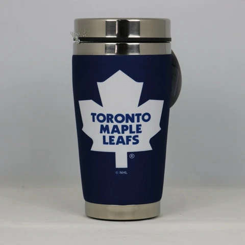 Toronto Maple Leafs Mugzie NHL Hockey Team Logo 16oz Travel Tumbler Coffee Mug Cover