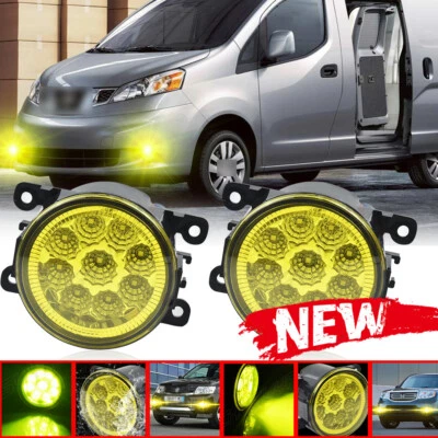 Luces antiniebla amarillas para parachoques delantero luces de conducción izquierda+derecha aptas para Nissan NV2000-2019 Foto 1 de 4