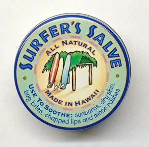 HAWAIIAN SURFER'S SALVE ALL NATURAL MADE IN HAWAII - 0.8 OZ TRAVEL TIN - Picture 1 of 3