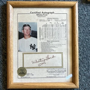 1984 Framed Cert HOF (Lot 5) Bob Feller, Whitey Ford, Duke Snider, Boudreau, + - Picture 1 of 10