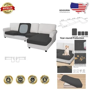 Durable Anti-Slip 4-Piece Sofa Covers for 3-Seater + Chaise Lounge – Washable - Picture 1 of 9