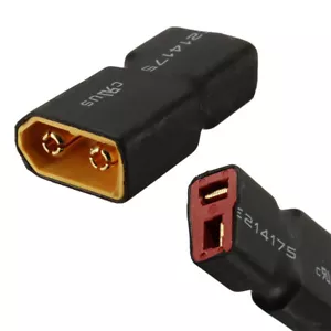 New RC XT60 Male To Deans Plug Female T Connector Adapter Car Plane Lipo Battery - Picture 1 of 6
