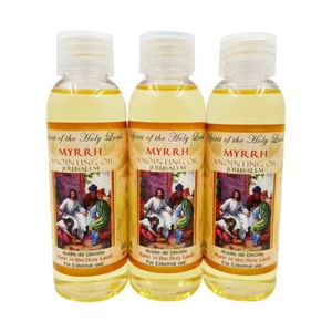 3 botellas de aceite de unción de mirra de Israel bendito en Jerusalén Tierra Santa 60 ml - Imagen 1 de 1