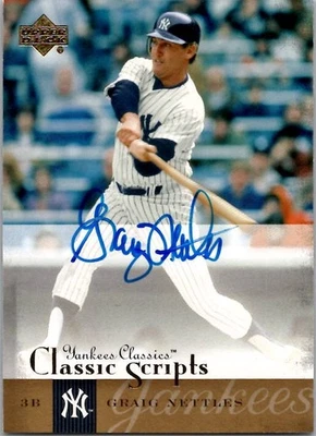 Upper Deck Yankees Classics Graig Nettles 2004 New York Yankees automático Foto 1 de 2