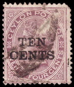 Ceylon Scott 102 (1885) Used F-G, CV $130.00 C - Picture 1 of 1