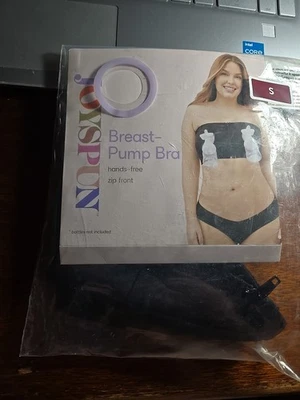 Breast Pump Bra Hands Free Secret Treasures Size Small Black New - Image 1 of 2