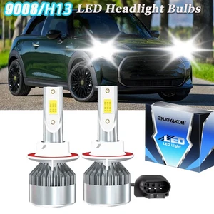 9008 H13 LED Headlights For Mini Cooper Countryman 2011-2016 High Low Beam White - Picture 1 of 11