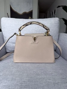 Louis Vuitton Capucines BB Python Galet Beige Taupe Brown Excellent Condition - Picture 1 of 24
