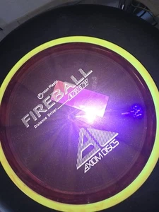 Axiom Discs Proton FIREBALL by MVP - 167g Stamped Distance Driver Clear Ruby Red - Picture 1 of 12