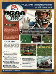 2004 NCAA Football 2005 Gamecube PS2 Xbox Print Ad/Poster Video Game Promo Art - Picture 1 of 4