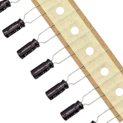 25pcs Nichicon PR 47uf 16V 105°C 20% Radial Electrolytic Capacitors 5x12mm - image 1 of 4