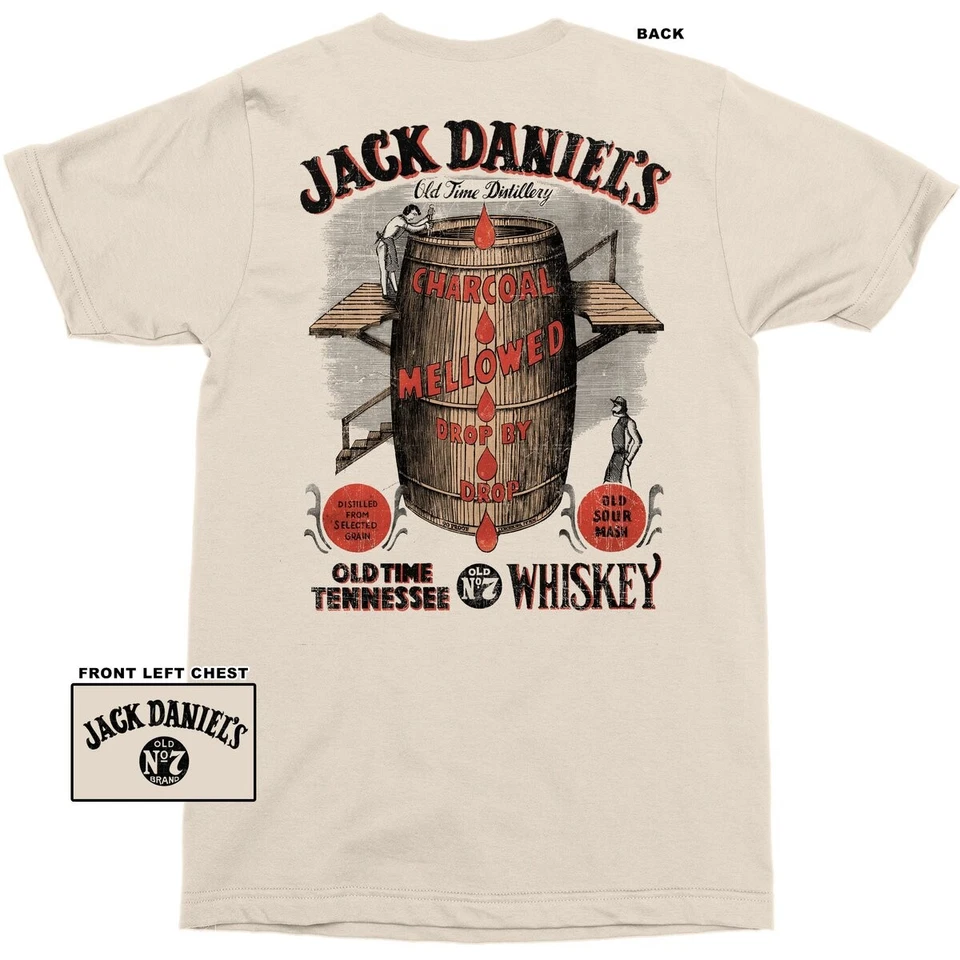 Camiseta Jack Daniels Natural Vintage Destilaria 02-20L - Imagem 1 de 1