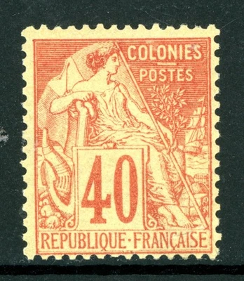France 1881 Colonies General Issues 40¢ Vermillion Scott #57 Mint G65 - Image 1 of 4