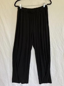 EXPRESS Women's Lounge Palazzo Pants Large oversized  Wide Leg Side Slit Pockets - Picture 1 of 10
