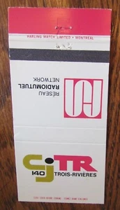 RADIO STATION MATCHBOOK COVER: CJTR 140 (TROIS-RIVIERES, QUEBEC) -K14 - Picture 1 of 1
