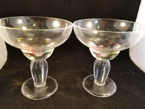 2 clear-Rainbow reflective Margarita glasses - Picture 1 of 6