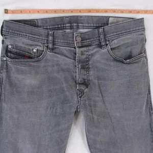 Mens Diesel TEPPHAR R4ELB Stretch Slim Straight Grey Jeans W33 L32 - Picture 1 of 9