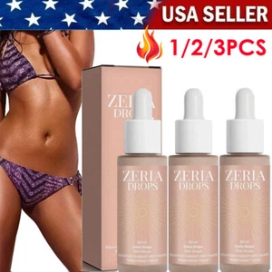 1/3X Zeria Drops Sunless Tanning Drops Natural Boost Melanin Enhancing Skin Tone - Picture 1 of 20