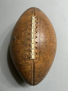 Vintage Leather Football 1940’s Ten Lace, Holds Air. - Picture 1 of 7