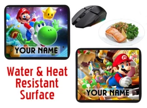 Personalisierte Super Mario Spiel Laptop/PC Maus Matte Dinner Pad - Fügen Sie Ihren Namen hinzu - Bild 1 von 3