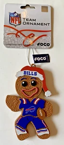 2024 Forever Collectible NFL Team Ornament Buffalo Bills Gingerbread Man - Picture 1 of 4