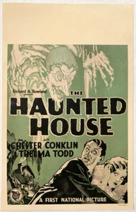 Haunted House original US Rare Window card 1928 Thelma Todd Chester Conklin - Picture 1 of 1