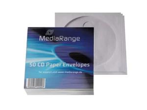 50 Mediarange CD Papierhüllen DVD Hüllen mit Fenster - Bild 1 von 1