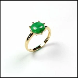 【KATHY JADE】Emerald Green Jadeite Jade Ring《US SIZE:6.25》《Grade A》 - Picture 1 of 1